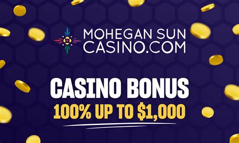 The Mohegan Sun Online first-deposit bonus is a 100 match up to 1,000. . Mohegan sun bonus code